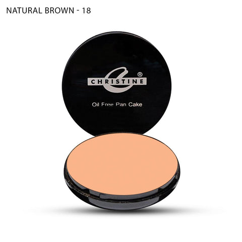 Christine Oil Free Pan Cake - Shade Natural Brown 18